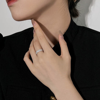 [Lumi Jewellery]Dainty Round Cut Tennis Ring