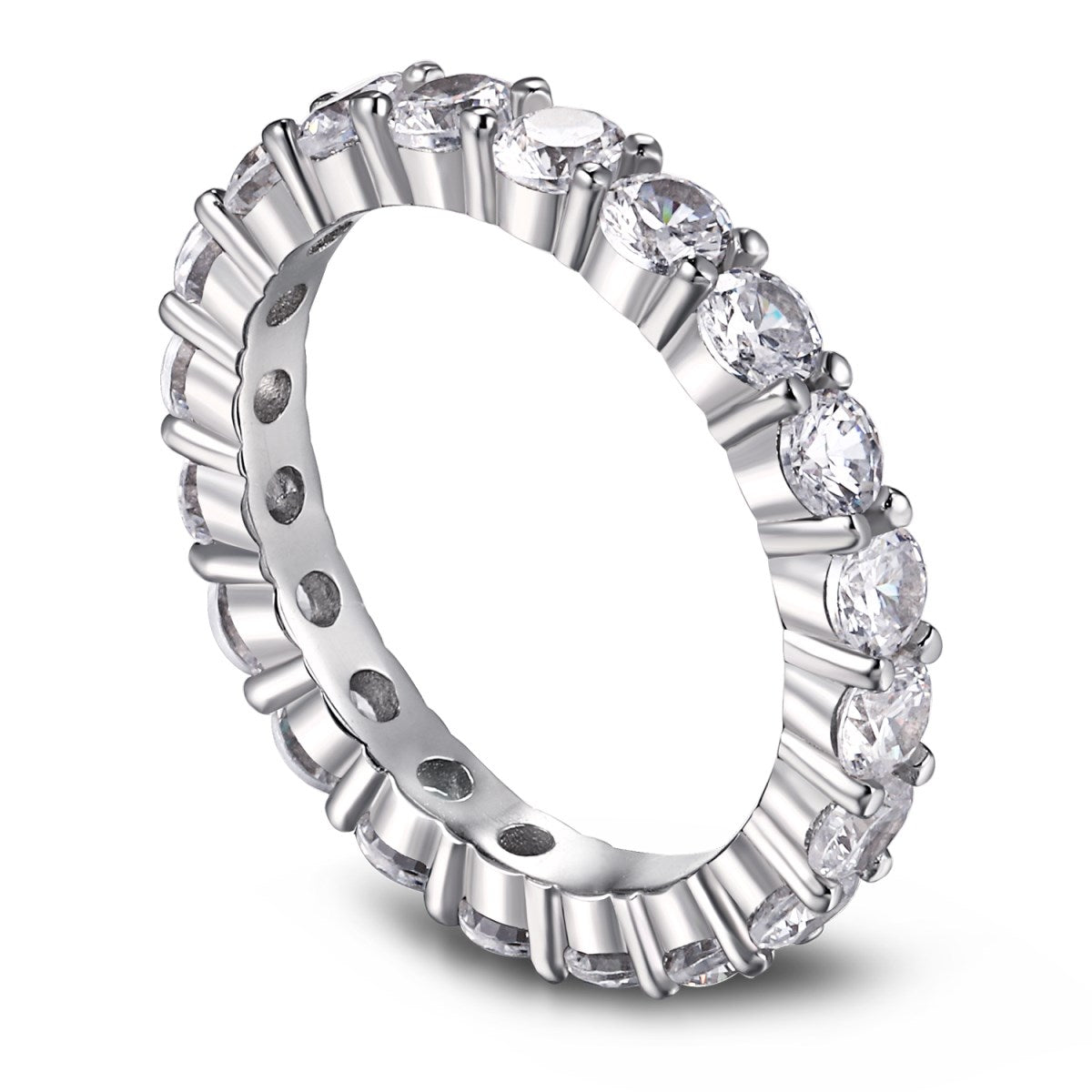 [Lumi Jewellery]Sparkling Round Cut Tennis Ring