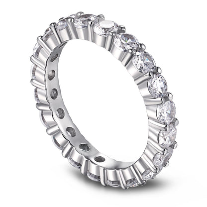 [Lumi Jewellery]Sparkling Round Cut Tennis Ring