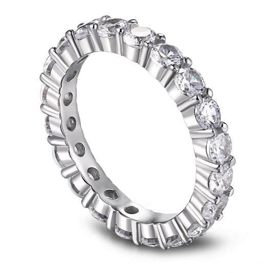 [Lumi Jewellery]Sparkling Round Cut Tennis Ring