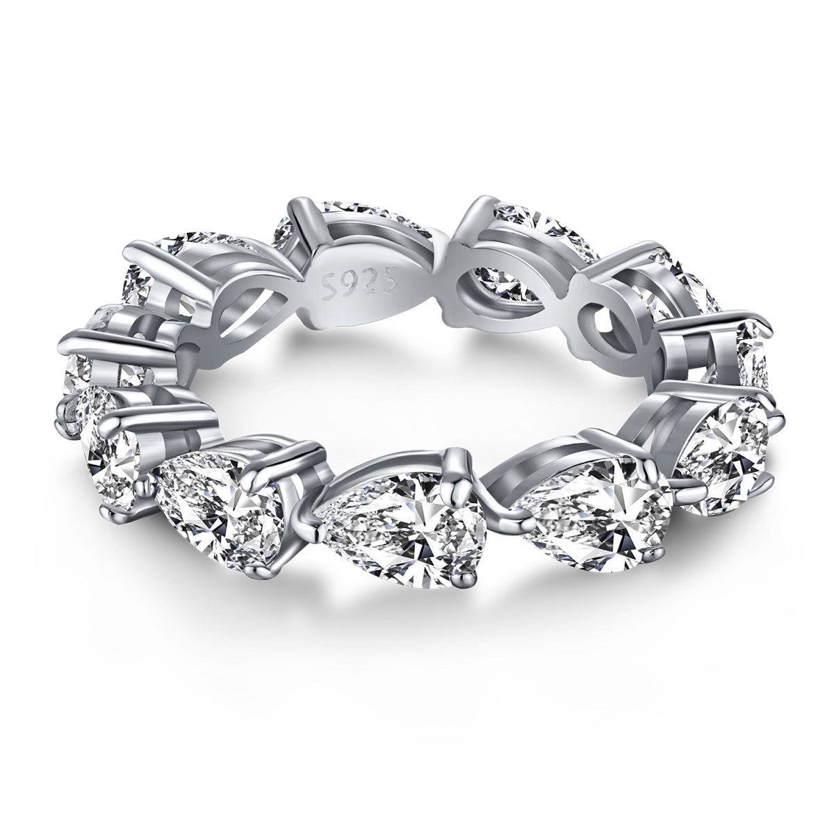 [Lumi Jewellery]Exquisite Pear Cut Tennis Ring
