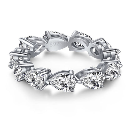 [Lumi Jewellery]Exquisite Pear Cut Tennis Ring