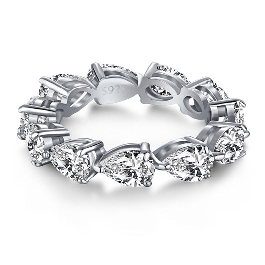 [Lumi Jewellery]Exquisite Pear Cut Tennis Ring