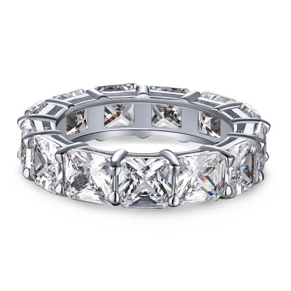 [Lumi Jewellery]Elegant Princess Cut Tennis Ring