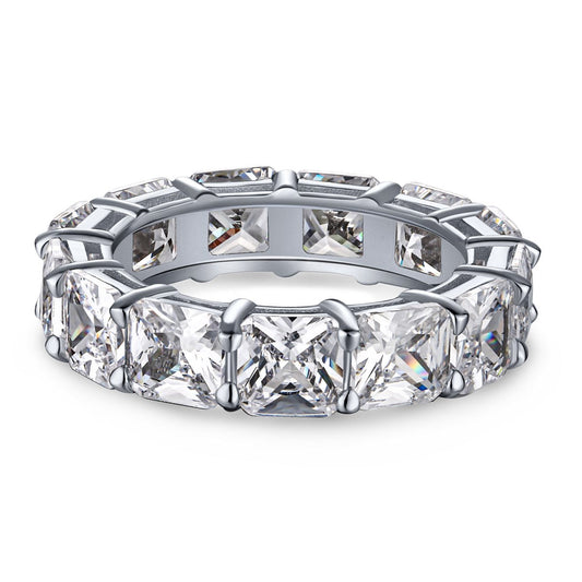 [Lumi Jewellery]Elegant Princess Cut Tennis Ring