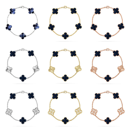 [Lumi Jewellery]CLOVER 5 MOTIF PIETERSITE BRACELET COLLECTION