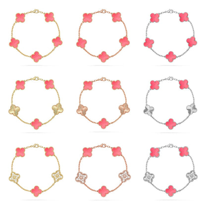 [Lumi Jewellery] CLOVER 5 MOTIFS  PINK MOP BRACELET COLLECTION