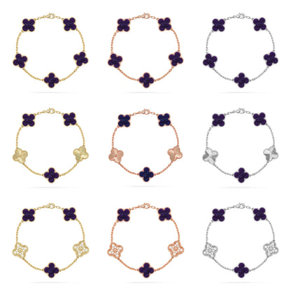 [Lumi Jewellery]CLOVER 5 MOTIF LAPIS LAZULI BRACELET COLLECTION