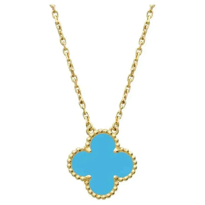 [Lumi Jewellery]CLOVER 15MM VINTAGE TURQUOISE NECKLACE