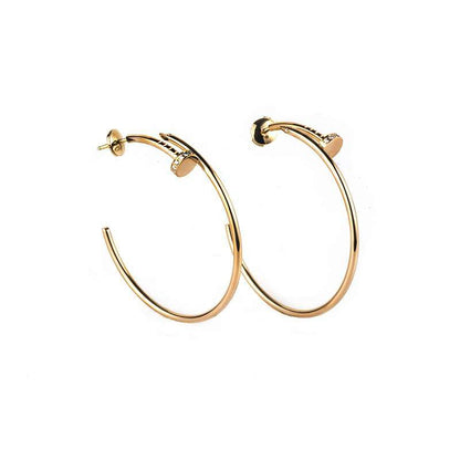 [Lumi Jewellery]JUSTE EARRINGS GOLD DIAMONDS 1.8MM