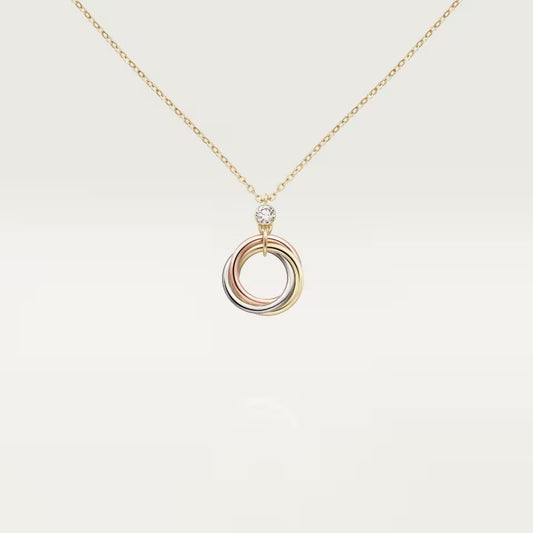 [Lumi Jewelery]TRINITY  NECKLACE 1 DIAMOND