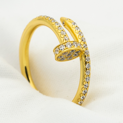 [Lumi Jewellery]JUSTE RING 1.8MM GOLD DIAMONDS