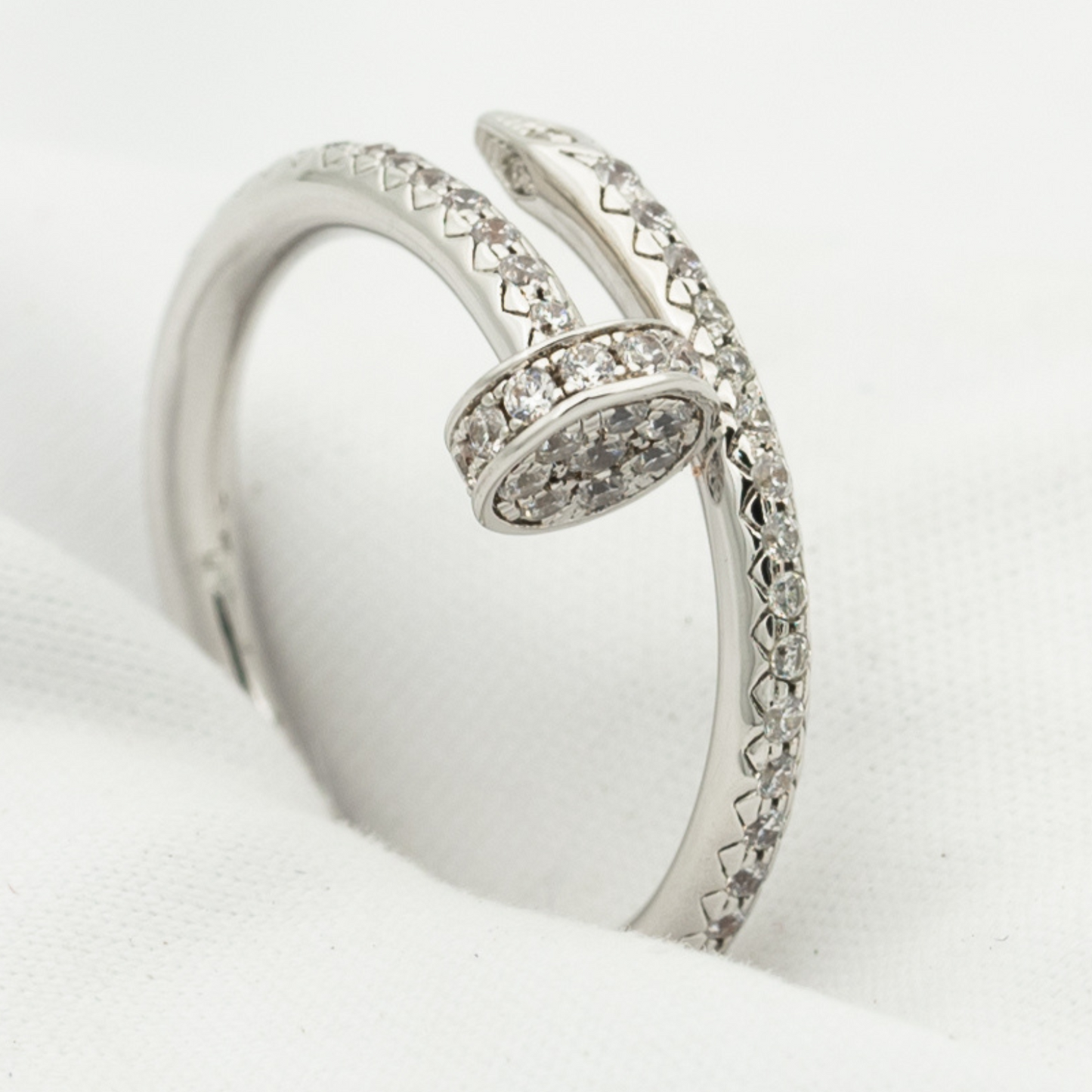 [Lumi Jewellery]JUSTE RING 1.8MM SILVER DIAMONDS