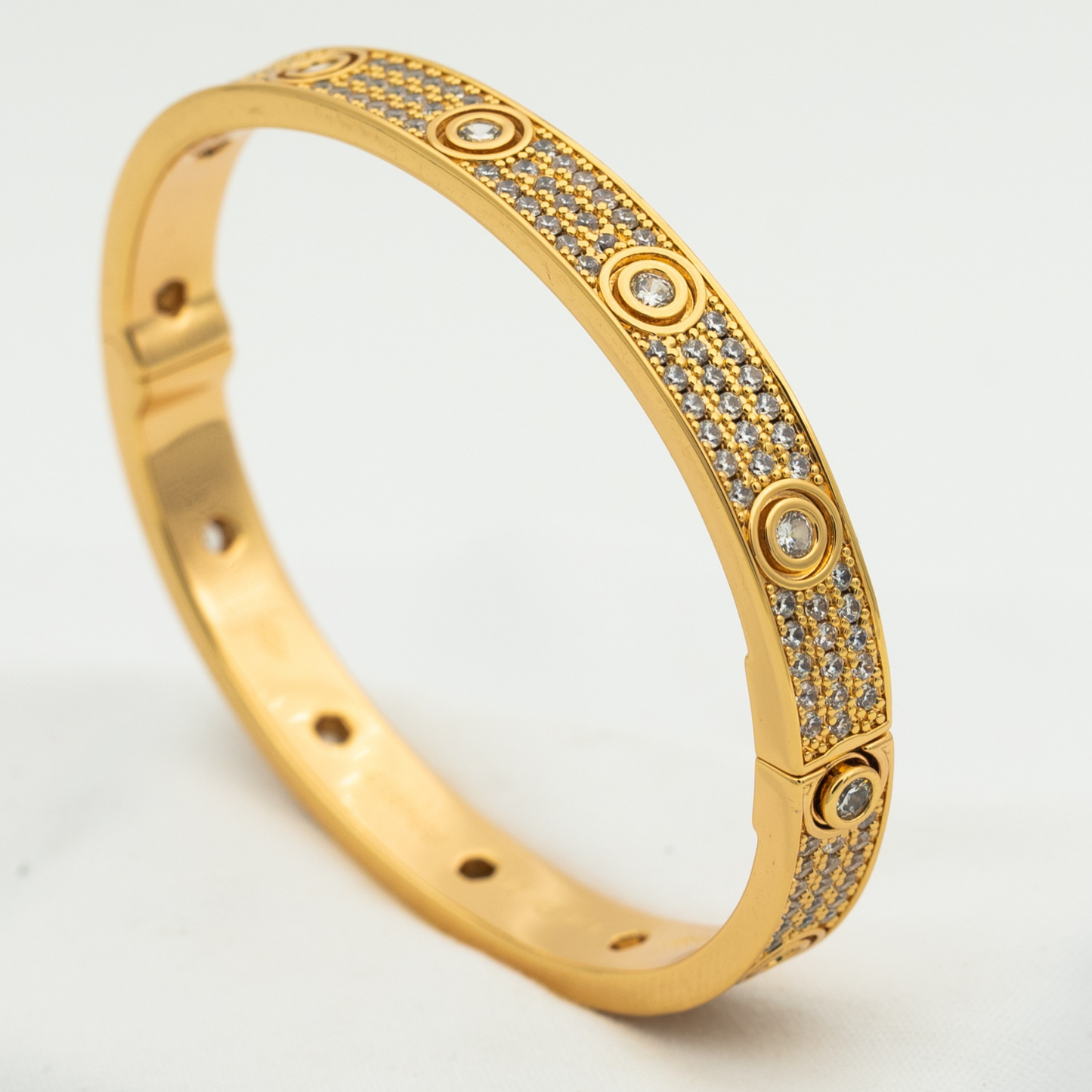 [Lumi Jewellery]LOVE BRACELET 6.1MM DIAMOND-PAVED 10 BIG DIAMONDS