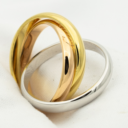 [Lumi Jewellery]TRINITY RING GOLD PINK GOLD SILVER
