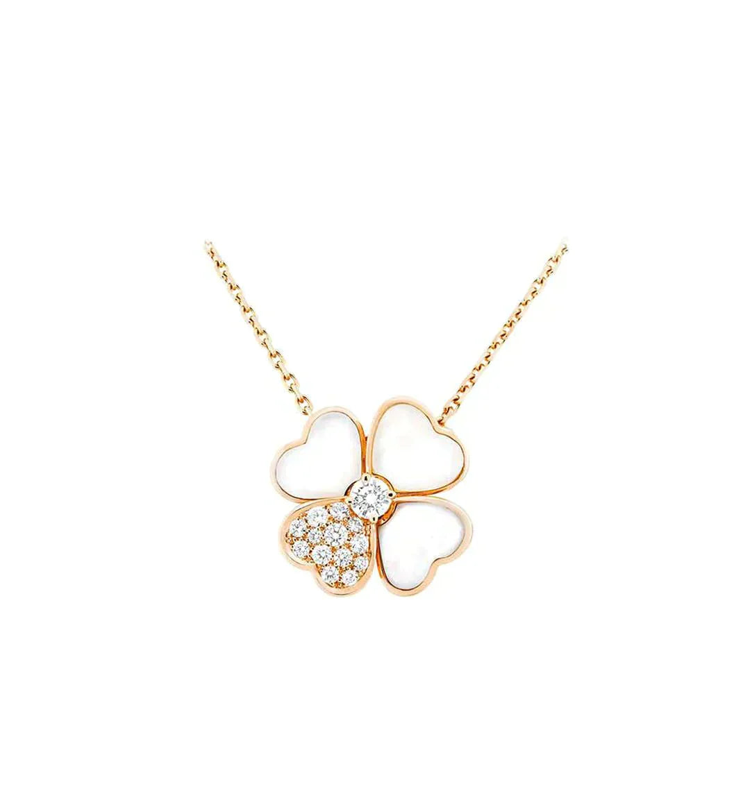 [Lumi Jewellery]CLOVER MOP DIAMOND ROSE GOLD NECKLACE