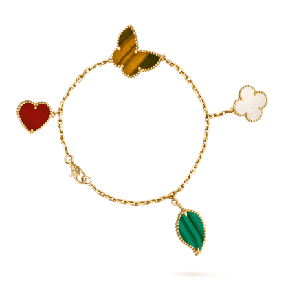 [Lumi Jewellery]LUCKY SPRING 5 MOTIF GOLD BRACELET
