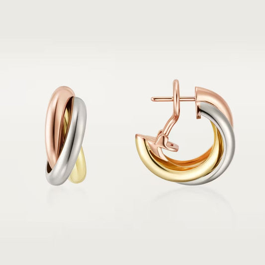 [Lumi Jewelery]TRINITY ON DIAMOND CLASSIC EARRINGS