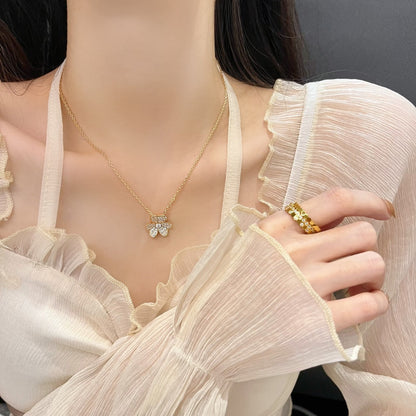 [Lumi Jewellery]FLOWER DIAMOND NECKLACE