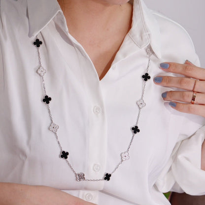 [Lumi Jewellery]CLOVER 20 MOTIFS ONYX DIAMOND SILVER