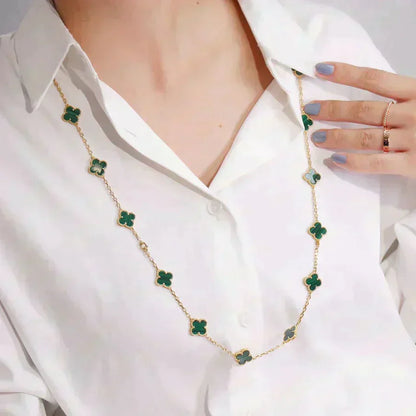[Lumi Jewellery]CLOVER 20 MOTIFS MALACHITE GOLD