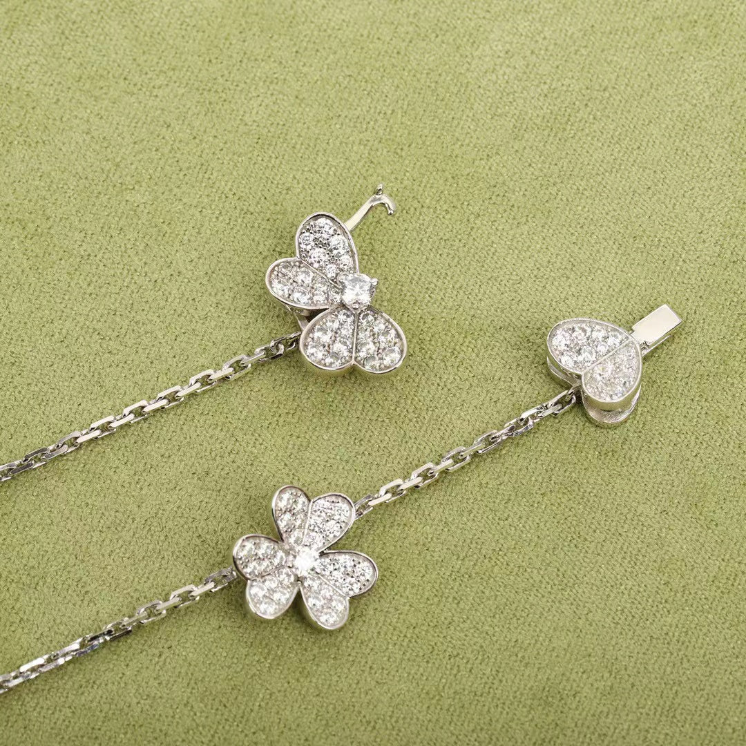 [Lumi Jewellery]FRIVOLE SILVER 9 FLOWERS NECKLACE