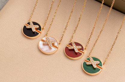 [Lumi Jewellery]JEUX DE PINK GOLD DIAMOND NECKLACE