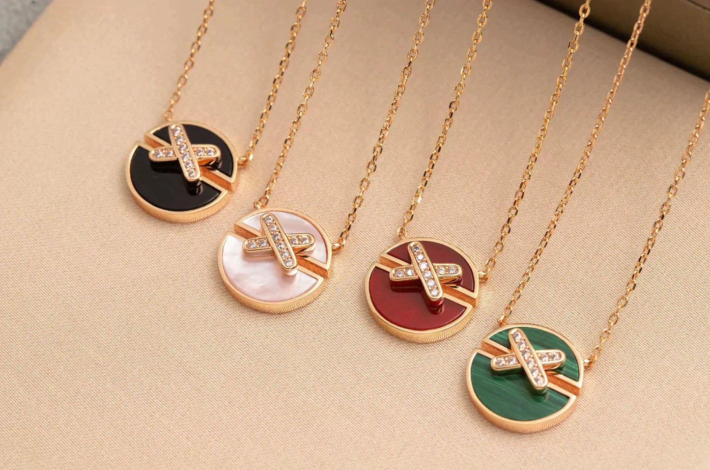[Lumi Jewellery]JEUX DE ROSE GOLD DIAMOND NECKLACE