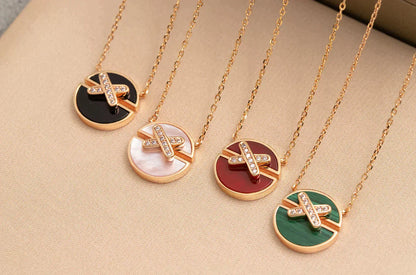[Lumi Jewellery]JEUX DE ROSE GOLD DIAMOND NECKLACE