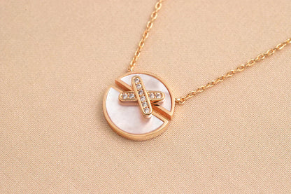 [Lumi Jewellery]JEUX DE ROSE GOLD DIAMOND NECKLACE