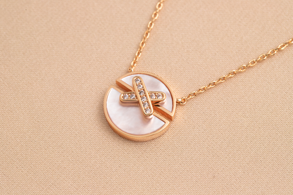 [Lumi Jewellery]JEUX DE PINK GOLD DIAMOND NECKLACE