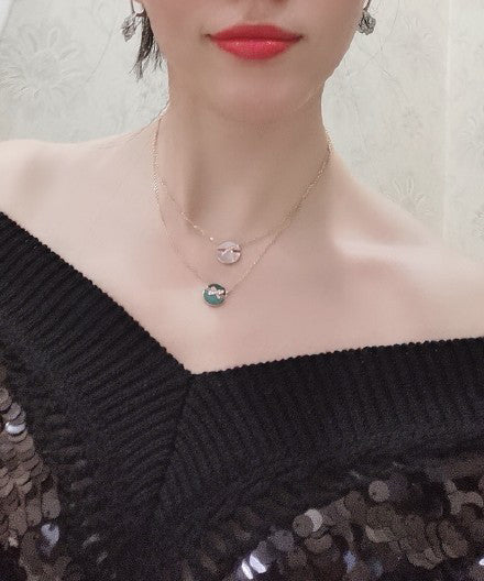 [Lumi Jewellery]JEUX DE ROSE GOLD DIAMOND NECKLACE