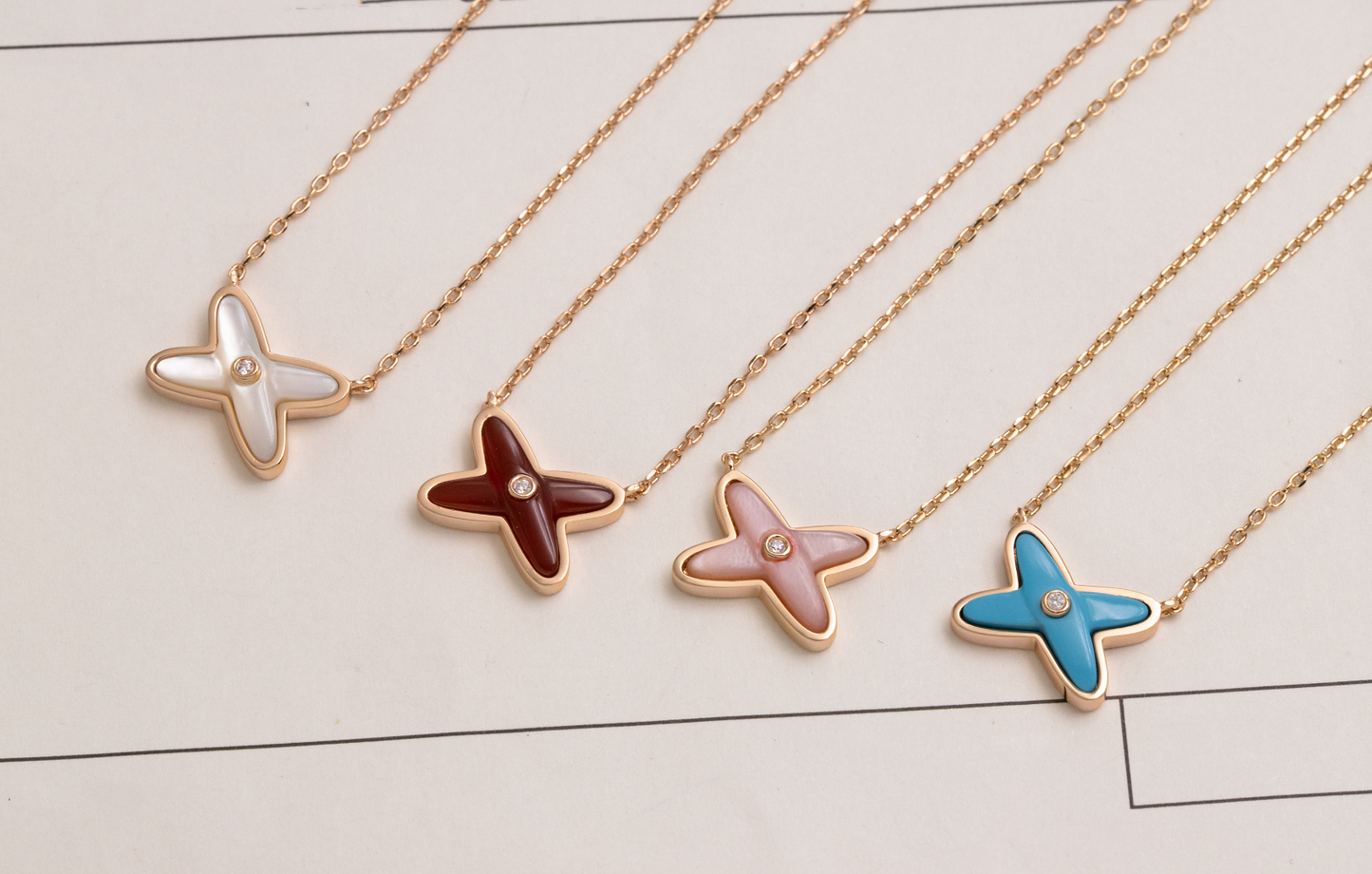[Lumi Jewellery]JEUX DE NECKLACE 1 DIAMOND