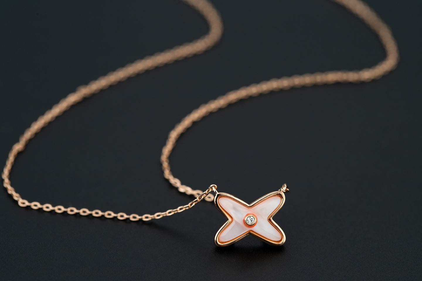 [Lumi Jewellery]JEUX DE NECKLACE 1 DIAMOND