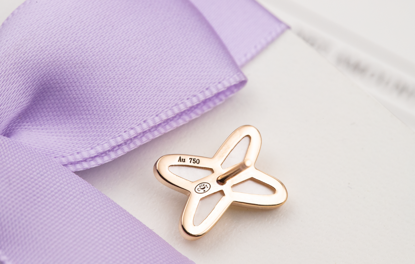 [Lumi Jewellery]JEUX DE WHITE MOP ROSE GOLD DIAMOND EARRINGS