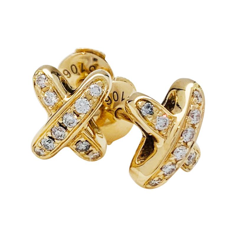 [Lumi Jewellery]JEUX DE GOLD DIAMOND EARRINGS