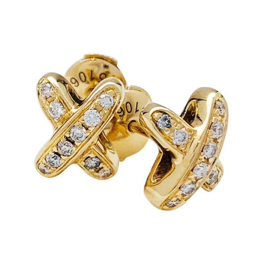 [Lumi Jewellery]JEUX DE GOLD DIAMOND EARRINGS