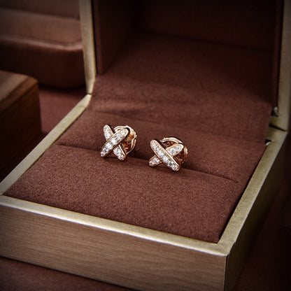 [Lumi Jewellery]JEUX DE GOLD DIAMOND EARRINGS