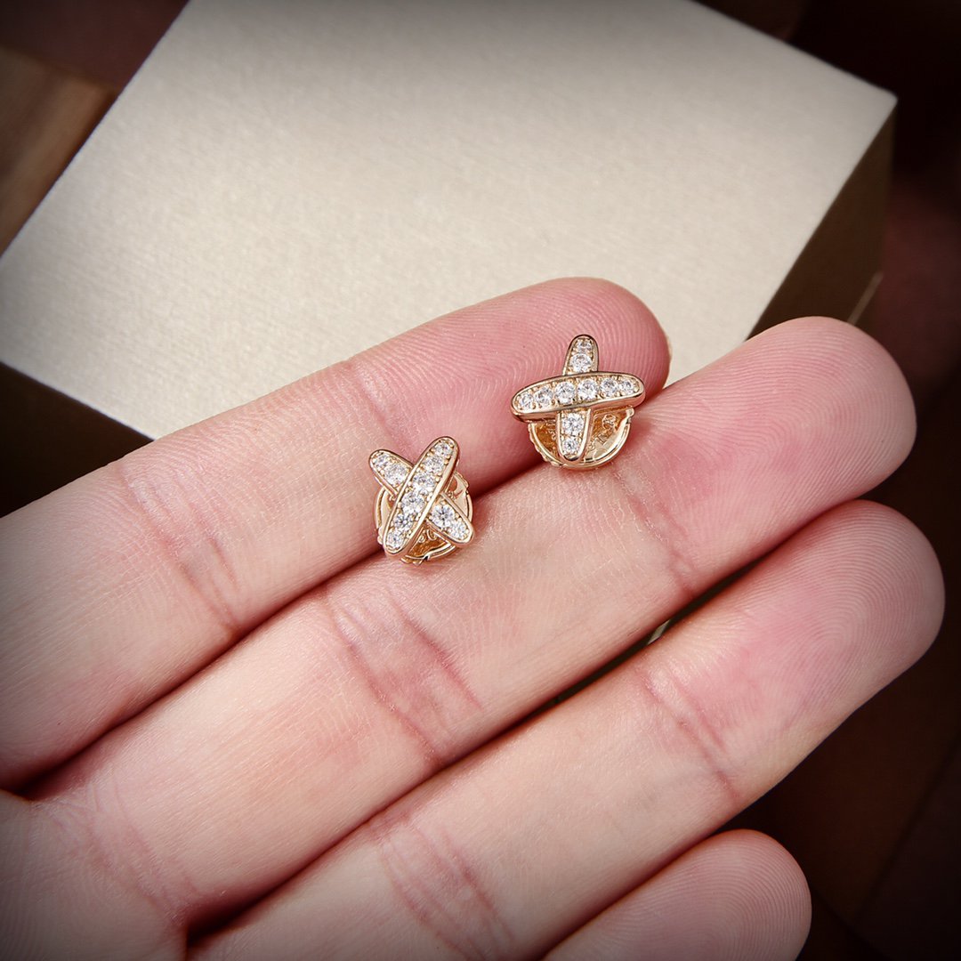 [Lumi Jewellery]JEUX DE GOLD DIAMOND EARRINGS