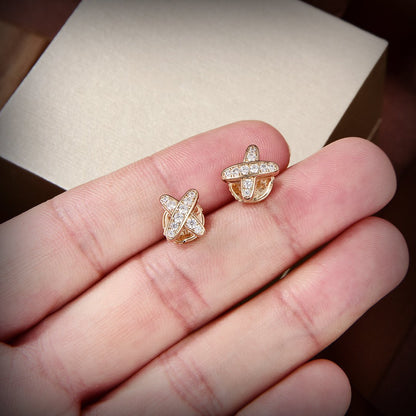 [Lumi Jewellery]JEUX DE GOLD DIAMOND EARRINGS
