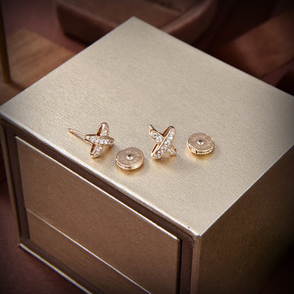 [Lumi Jewellery]JEUX DE GOLD DIAMOND EARRINGS
