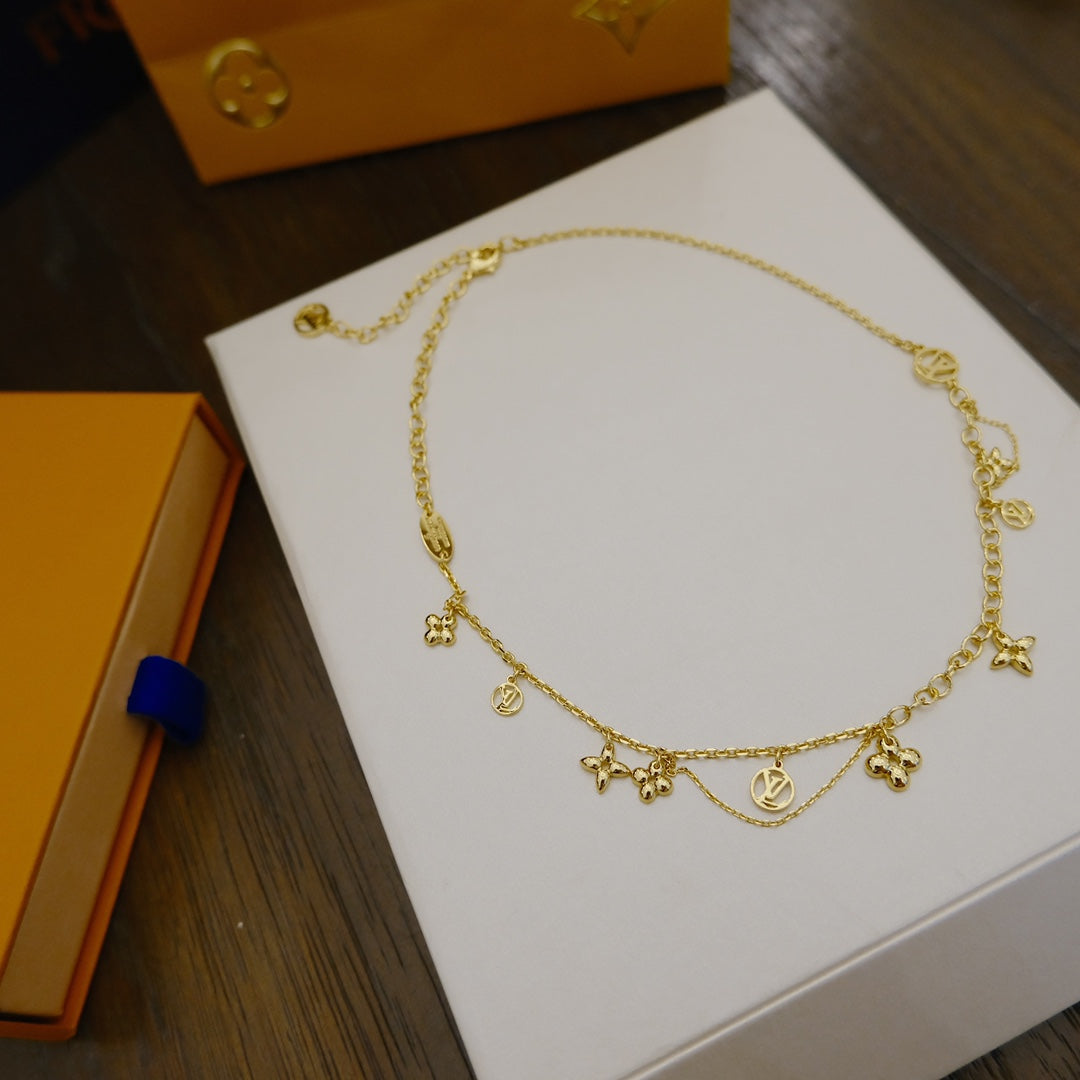 [Lumi Jewellery]BLOOMING SUPPLE NECKLACE BRASS