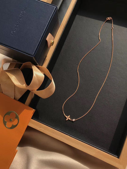 [Lumi Jewellery]BLOSSOM PENDANT PINK GOLD AND DIAMOND