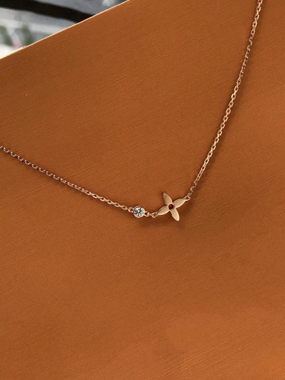 [Lumi Jewellery]BLOSSOM PENDANT PINK GOLD AND DIAMOND
