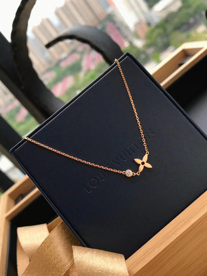 [Lumi Jewellery]BLOSSOM PENDANT PINK GOLD AND DIAMOND