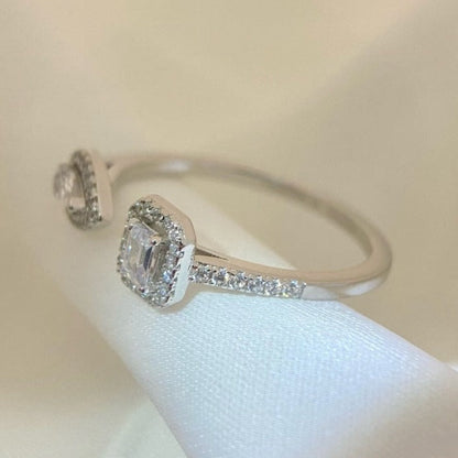 [Lumi]MY TWIN TOI & MOI SILVER DIAMOND RING