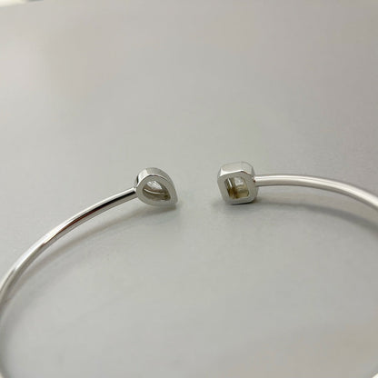 [Lumi]JONC FLEX MY TWIN TOI & MOI SILVER DIAMOND BRACELET