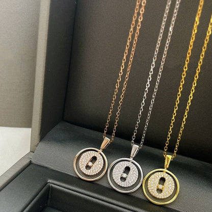 [Lumi]LUCKY MOVER PM PAVED NECKLACE