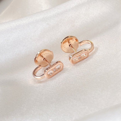 [Lumi]CREOLES MOVE UNO MINI 1 DIAMOND EARRINGS