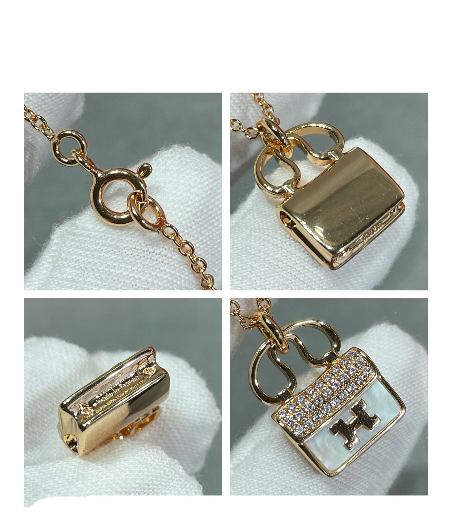 [Lumi Jewellery]H CIRCE MOISSANITE PENDANT NECKLACE GOLD